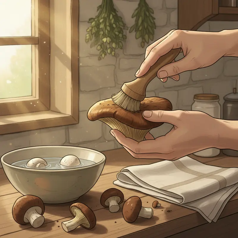 Hình ảnh các loại nấm tươi khác nhau với màu sắc và hình dạng đặc trưng.