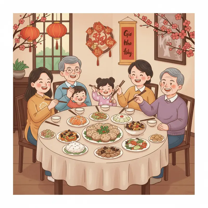 Các loại giò chay đa dạng, bày trên lá chuối với màu sắc hấp dẫn.