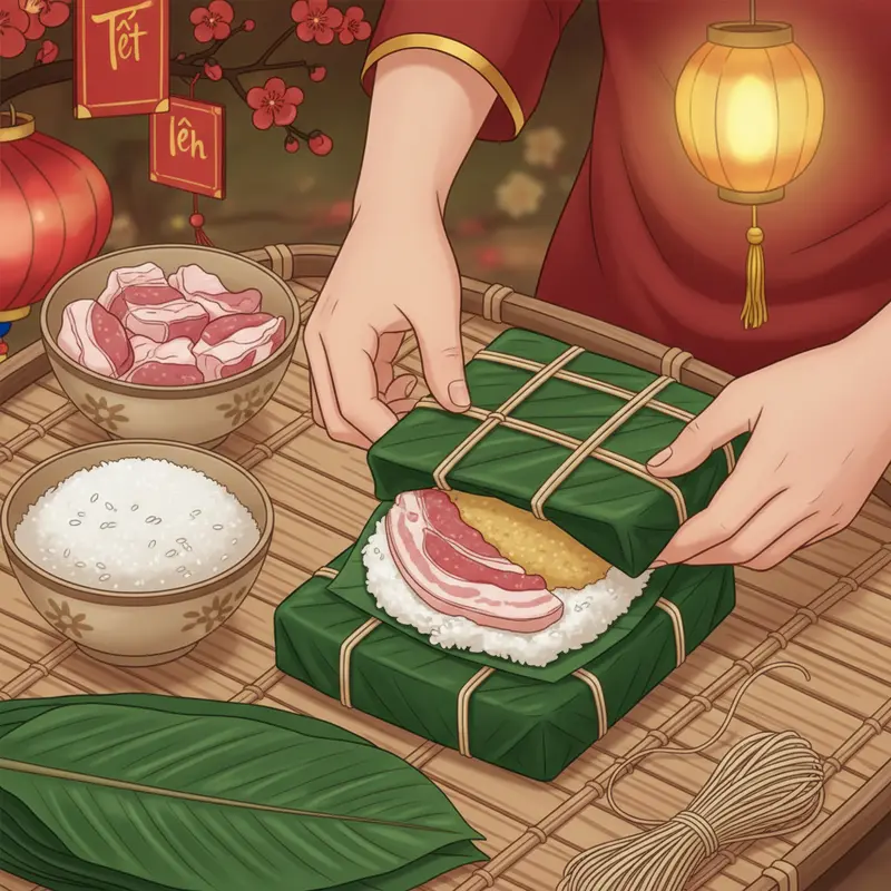 Mâm cơm Tết truyền thống gắn kết gia đình.