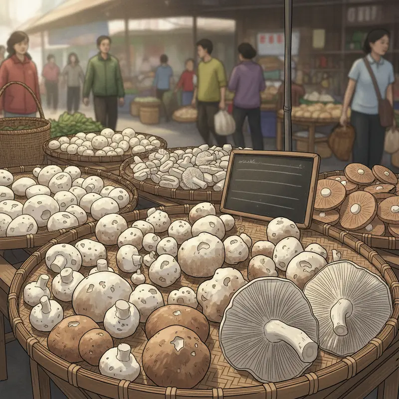 Nấm mối tươi đặc trưng, đặc sản thiên nhiên của Việt Nam.