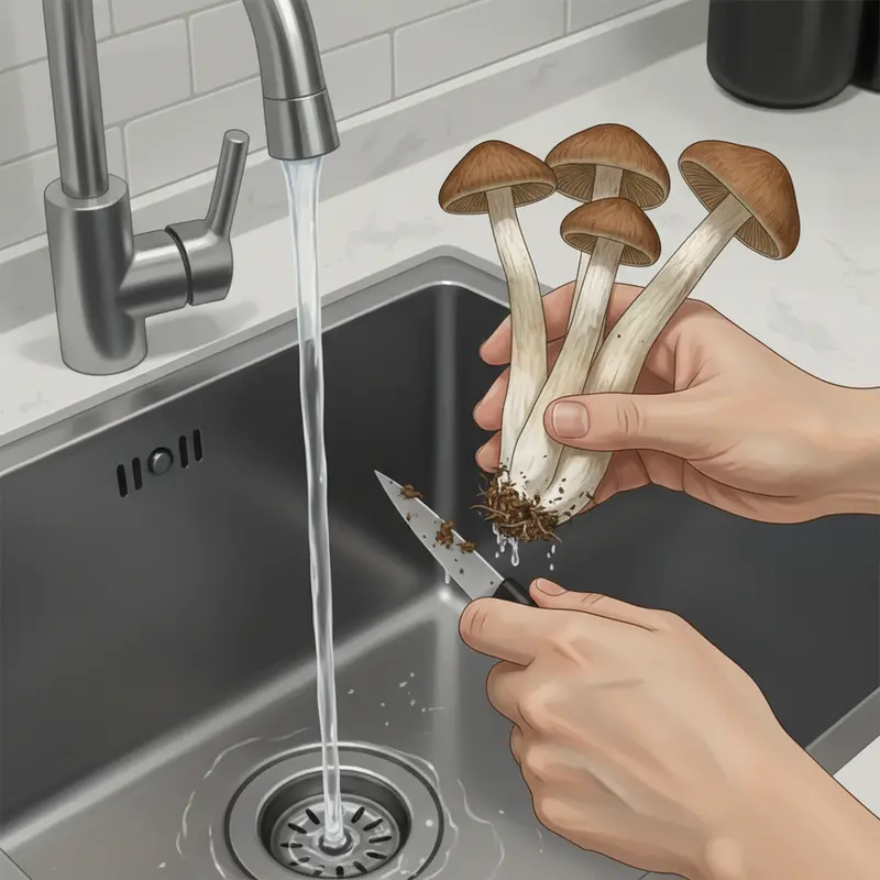 Nấm mối tươi đạt chuẩn với mũ còn khép, thân chắc khoẻ.