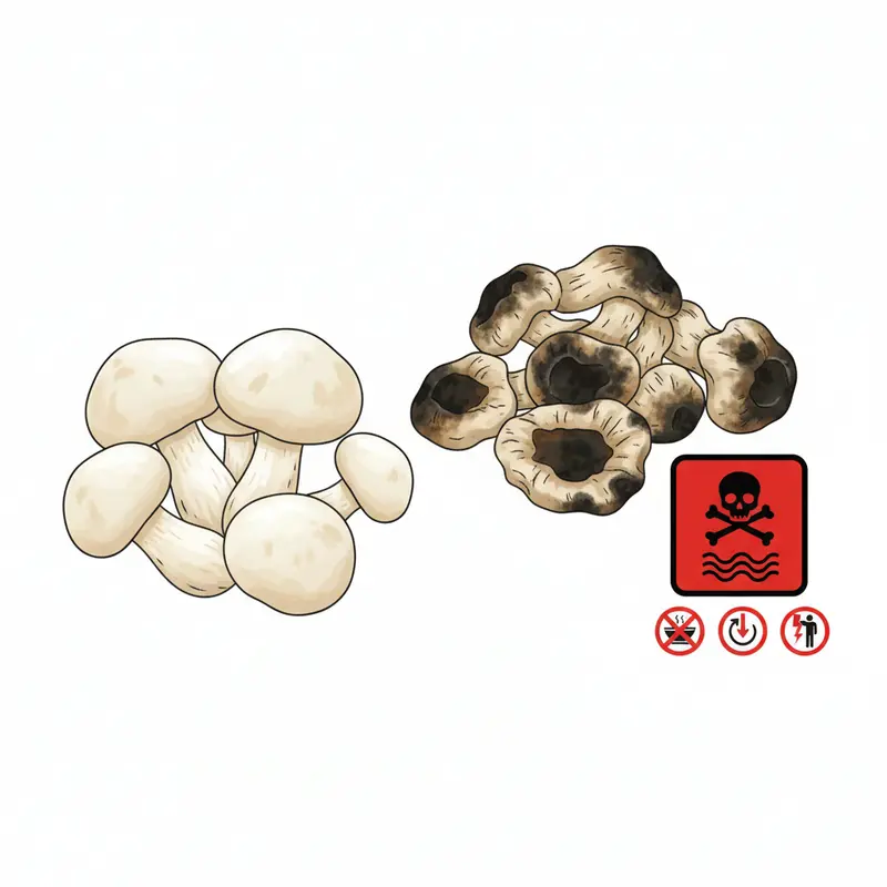 Nấm mối tươi được thu hoạch vào mùa mưa sáng sớm.