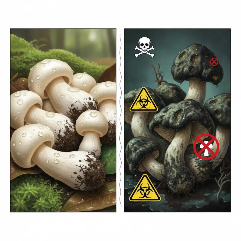 Nấm mối mọc tự nhiên trên nền đất rừng có mối sinh sống.