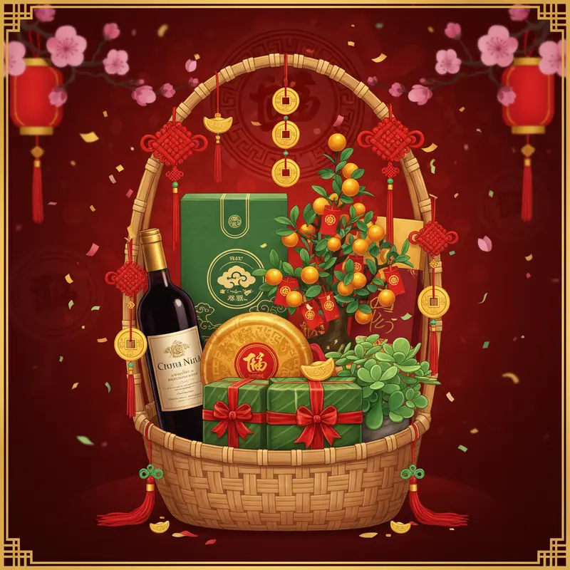 Rượu Tết mang sắc đỏ, vàng biểu tượng cho tài lộc, phú quý đầu năm.