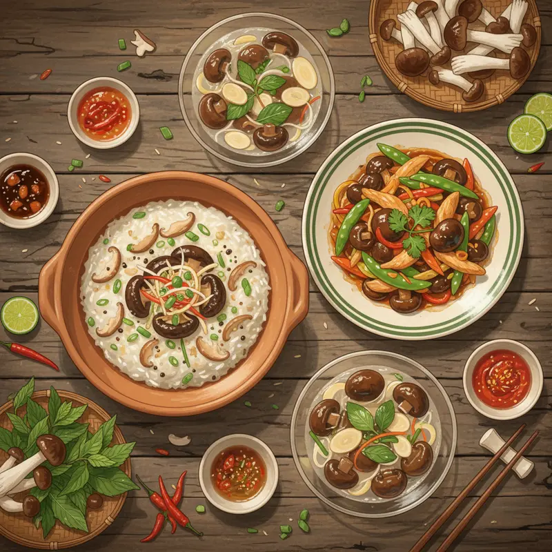 Nấm mối mọc tự nhiên trên nền đất rừng có mối sinh sống.