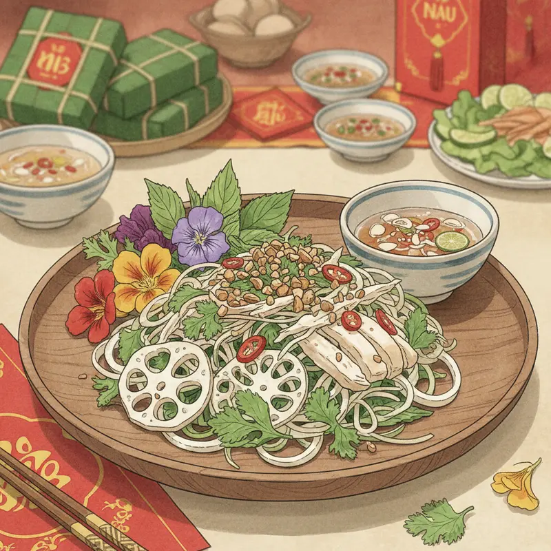 Mâm cơm Tết truyền thống gắn kết gia đình.