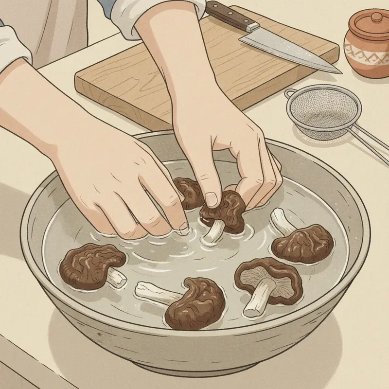 Chọn lựa nấm mối sấy khô tươi ngon, giàu dưỡng chất.