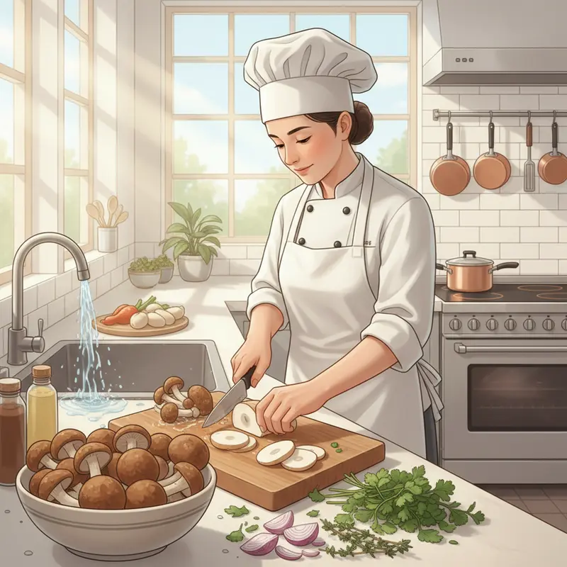 Cận cảnh nấm mối tự nhiên mọc dưới tán rừng sau mưa.