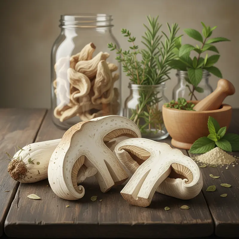 Cận cảnh nấm mối tự nhiên mọc dưới tán rừng sau mưa.