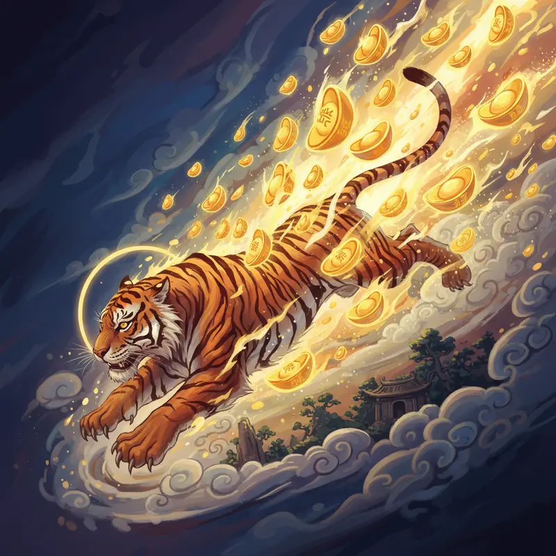 Hình ảnh 12 con giáp hòa hợp biểu trưng cho sự luân chuyển vận mệnh.