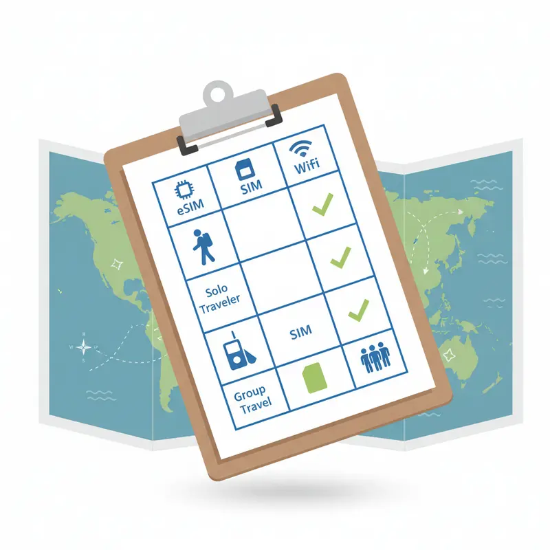 Ba hình thức kết nối phổ biến: Sim vật lý, eSIM và Bộ phát Wifi.