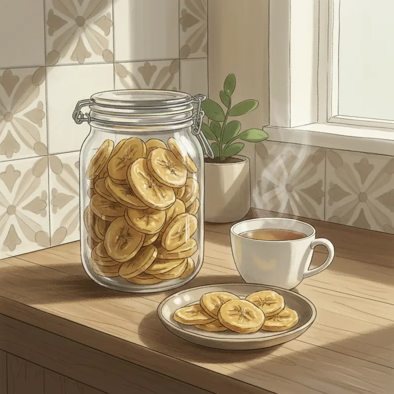 Chuối sứ chín muồi với các đốm đen là nguyên liệu lý tưởng cho món chuối phơi.