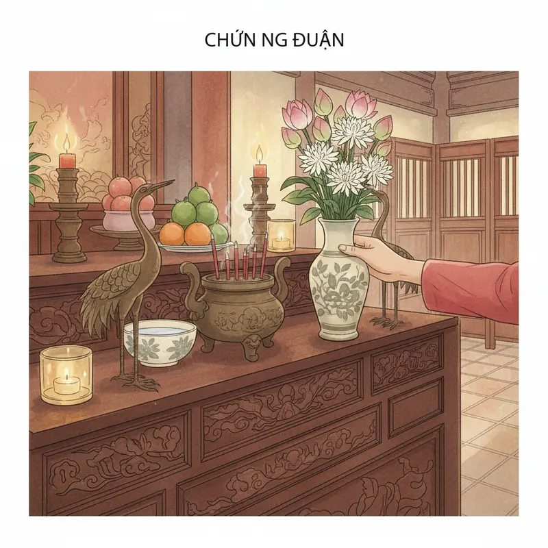 Biểu tượng Hạc ngự Long Quy thể hiện sự hài hòa Âm Dương.