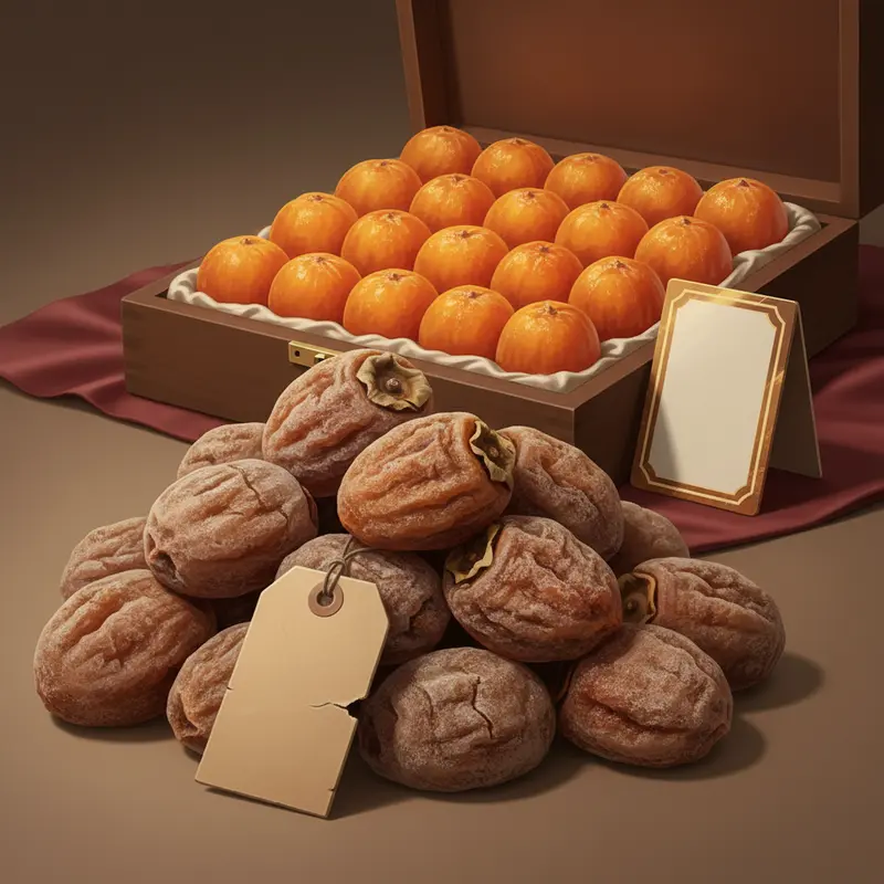 Sự khác biệt rõ rệt về hình dáng giữa hồng Đà Lạt và hồng nhập khẩu kém chất lượng.