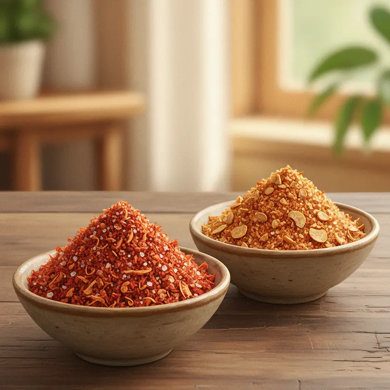 Các nguyên liệu tươi ngon cần thiết để làm muối ớt chuẩn vị.