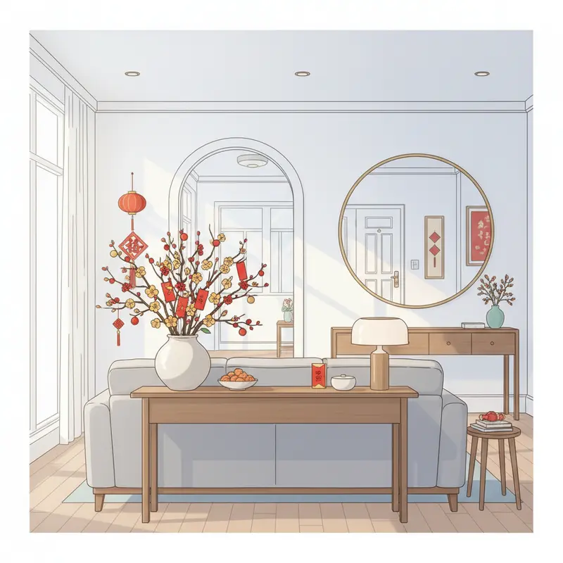 Sofa quay lưng ra cửa ngăn cản dòng sinh khí vào nhà.
