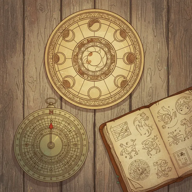 Sơ đồ vòng tròn Tương Sinh và Tương Khắc trong Ngũ Hành.