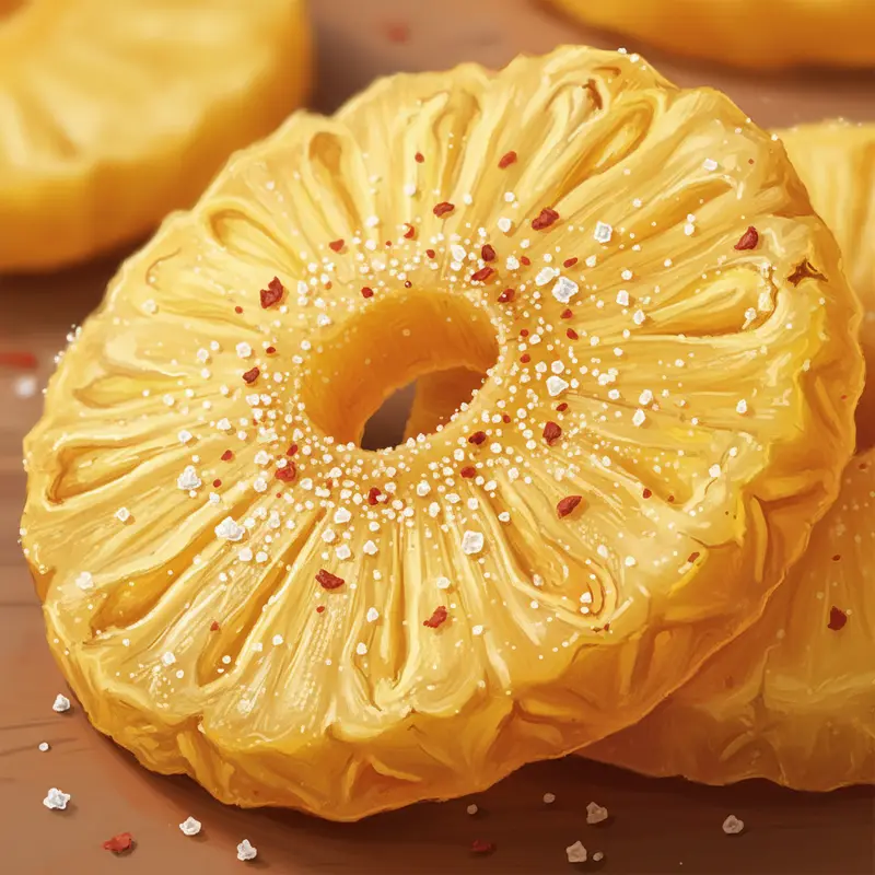 Cấu trúc dẻo mềm và lớp muối ớt kích thích vị giác.