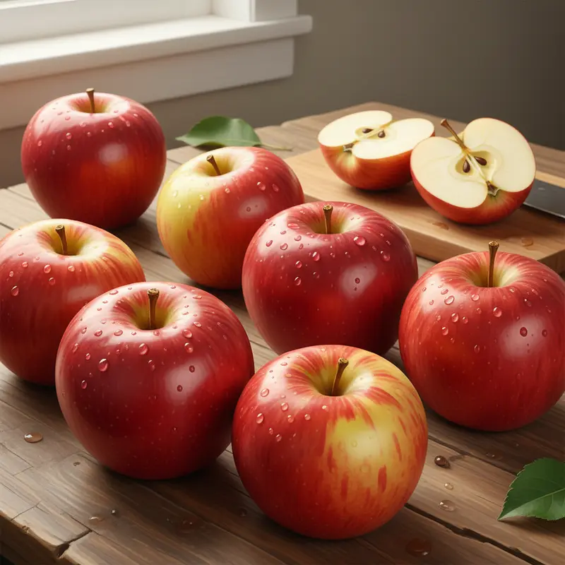 Táo Fuji và Gala là lựa chọn lý tưởng nhờ độ ngọt tự nhiên.