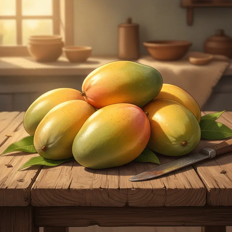 Chọn xoài chín tới, vỏ vàng xanh và cứng tay là bí quyết đầu tiên.