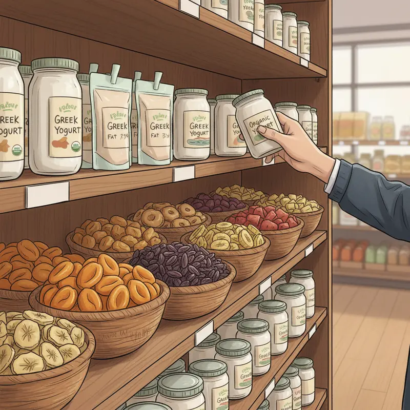 Bát sữa chua kết hợp nhiều loại hoa quả sấy, tạo nên bữa phụ đầy màu sắc và bổ dưỡng.