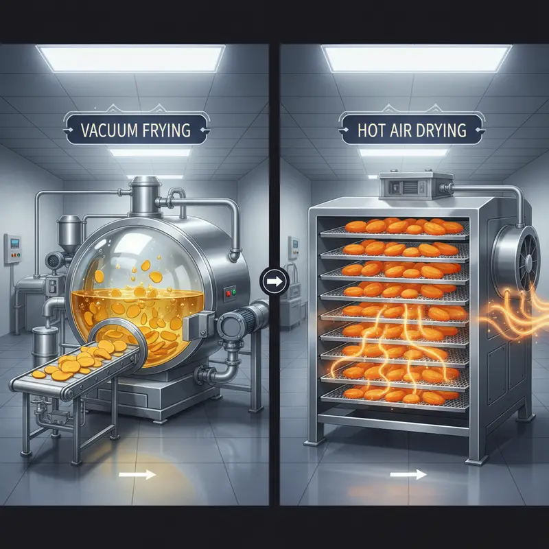 So sánh quy trình sấy chân không và sấy nhiệt gió nóng.