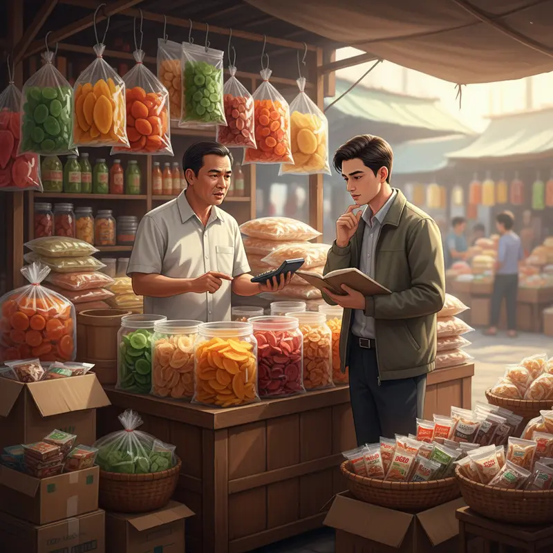 Khung cảnh nhộn nhịp tại chợ đầu mối vào sáng sớm khi hàng mới về.