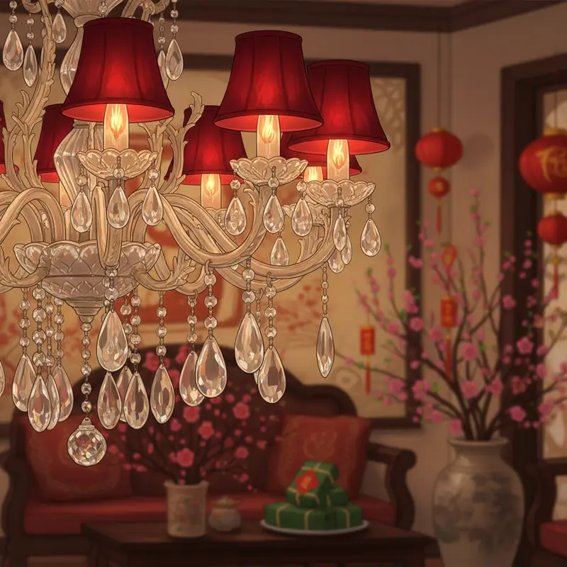Ánh sáng rực rỡ mang lại nguồn năng lượng Dương dồi dào cho phòng khách.