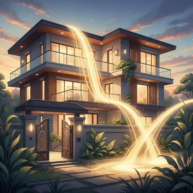 Dòng khí lưu thông hài hòa mang lại sức sống cho ngôi nhà.