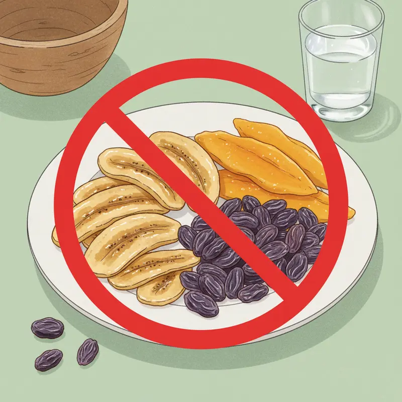 So sánh thực tế giữa hoa quả sấy và hoa quả tươi.