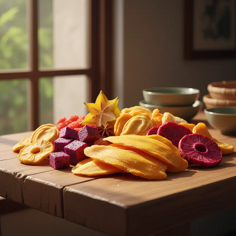 Hoa quả sấy Việt Nam – Sự kết hợp giữa hương vị nhiệt đới và xu hướng quà tặng sức khỏe.