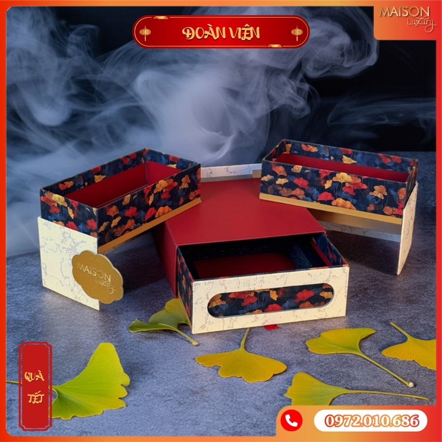 Hộp Quà Tết Maison Đoàn Viên - Healthy, các loại hạt, yến, bánh cookies