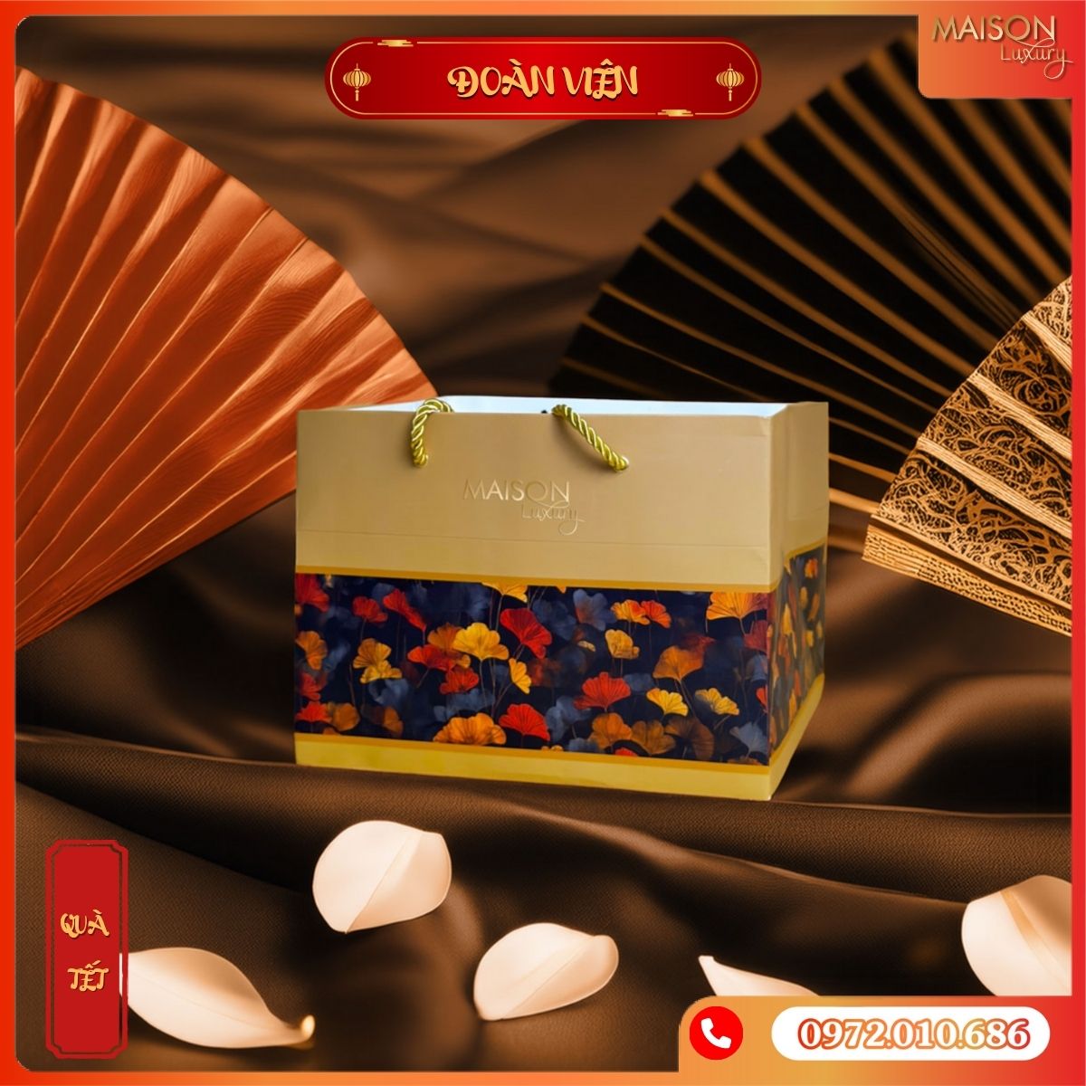 Hộp Quà Tết Maison Đoàn Viên - Healthy, các loại hạt, yến, bánh cookies