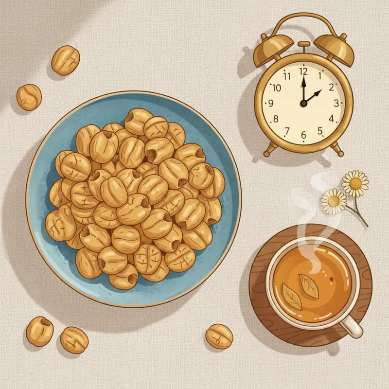 Cấu trúc dinh dưỡng dồi dào bên trong hạt sen sấy.