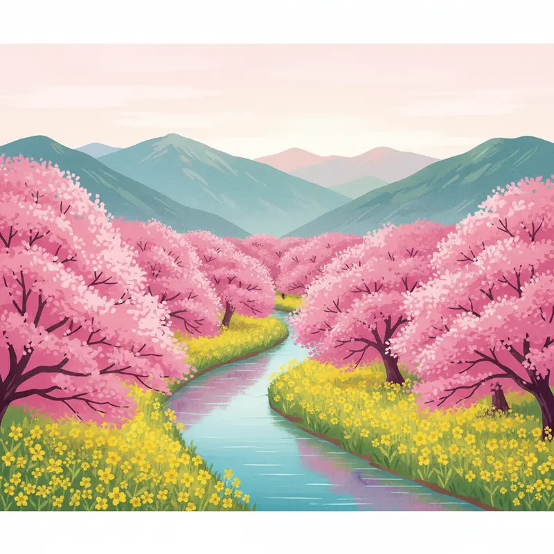 Cận cảnh vẻ đẹp rực rỡ và màu hồng đậm đặc trưng của hoa Kawazu Sakura.