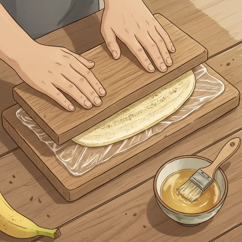 Chuối sứ chín muồi với các đốm đen là nguyên liệu lý tưởng cho món chuối phơi.