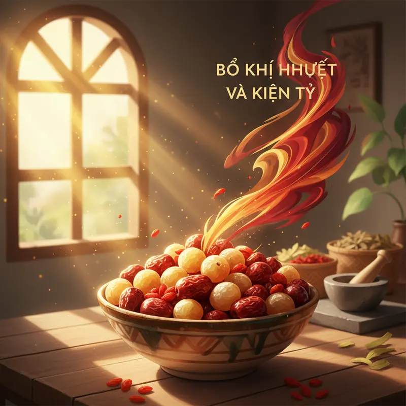 Long nhãn nhục sấy khô với màu vàng nâu đặc trưng.