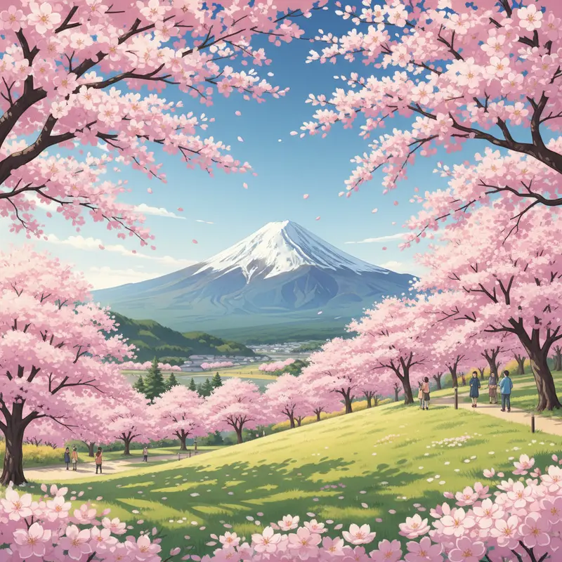 Cận cảnh vẻ đẹp rực rỡ và màu hồng đậm đặc trưng của hoa Kawazu Sakura.