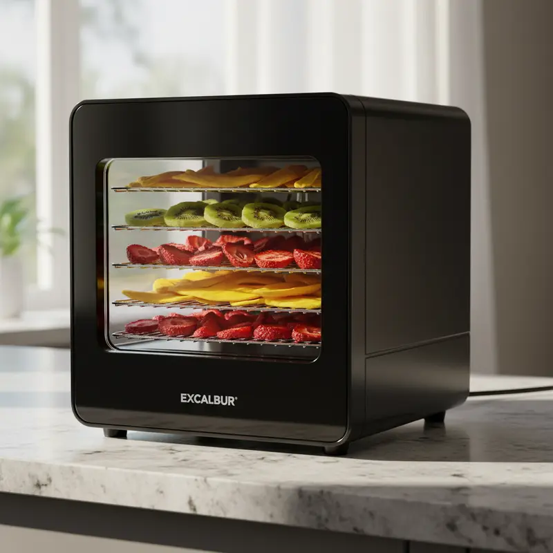 Mô phỏng luồng khí nóng lưu thông ngang giúp thực phẩm khô đều.