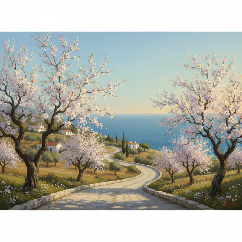 Vẻ đẹp yên bình và ấm áp của bờ biển Địa Trung Hải vào những ngày đầu xuân.