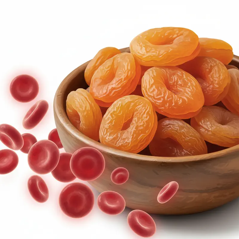 Mơ sấy dẻo chứa hàm lượng sắt cô đặc giúp tái tạo hồng cầu.