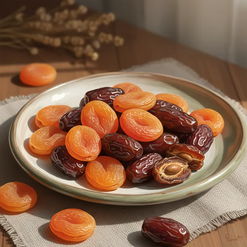 Ưu tiên độ mềm và nguồn gốc tự nhiên khi chọn hoa quả sấy.