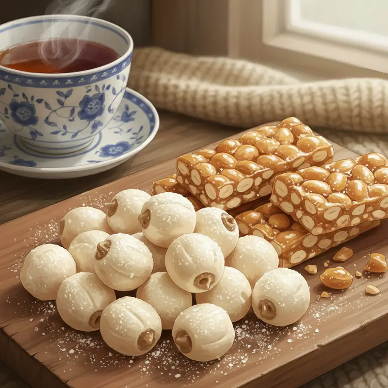 Khay mứt sơn mài truyền thống với hình tròn tượng trưng cho sự viên mãn.