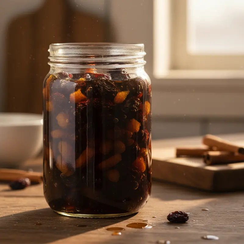 Tuyển chọn nho khô và vỏ cam chất lượng cao là bước đầu tiên.