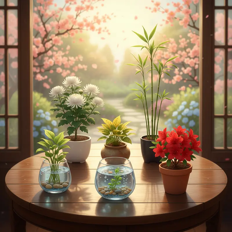 Cây xanh lá tròn giúp tích tụ sinh khí tốt cho ngôi nhà.