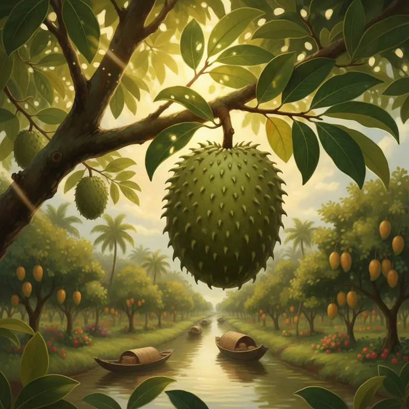 Mãng cầu xiêm tươi tại vườn miền Tây đạt chuẩn chất lượng.