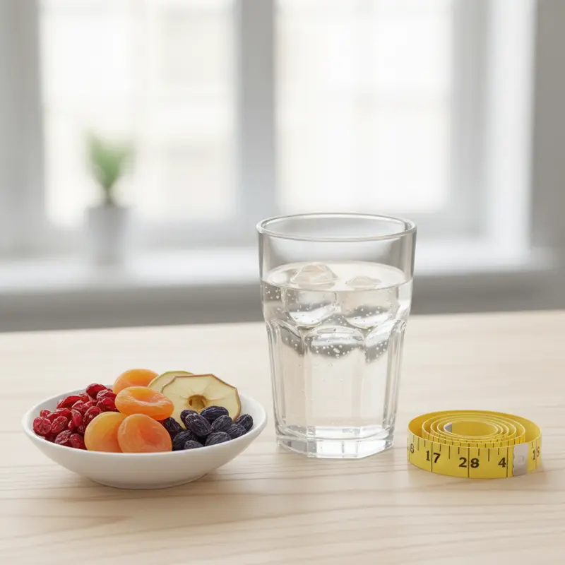 Sự khác biệt giữa hoa quả sấy tự nhiên và mứt chứa đường.