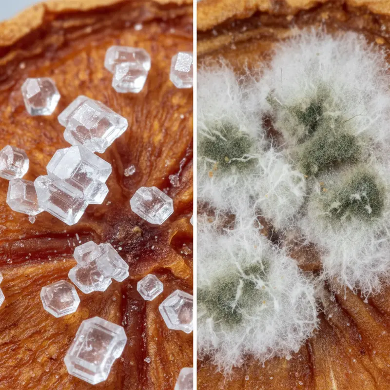 Sự khác biệt rõ rệt về màu sắc giữa trái cây sấy tự nhiên và sấy hóa chất