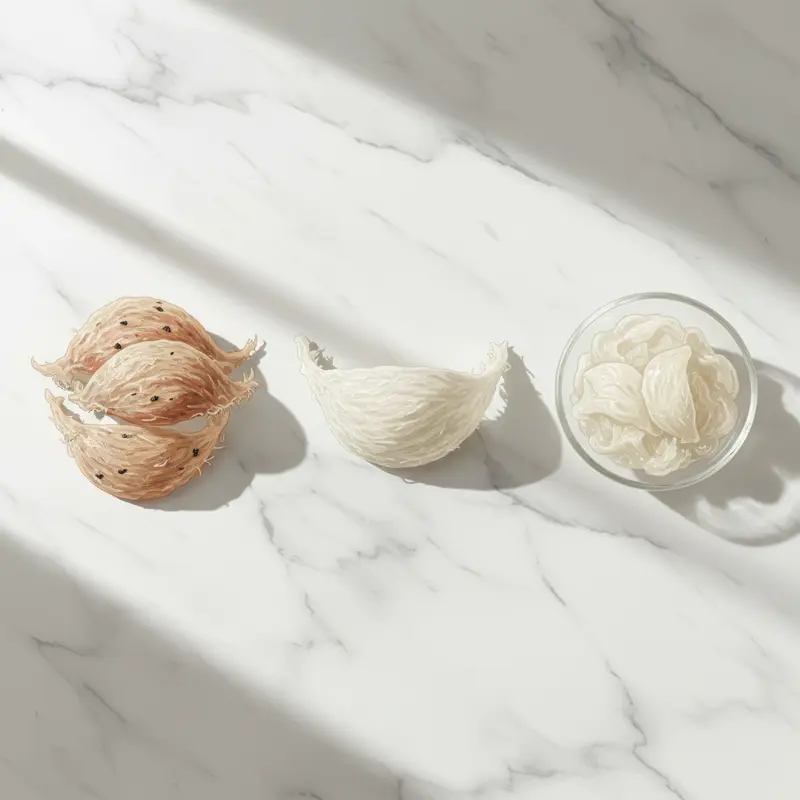 Ba loại yến sào phổ biến: Yến thô, Yến tinh chế và Yến tươi.