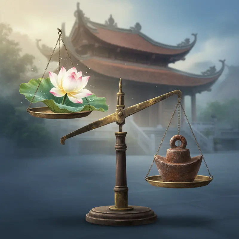Sự thanh tịnh và từ bi là cốt lõi của không gian thờ Phật.